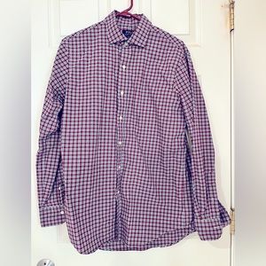 Men’s plaid Polo button down